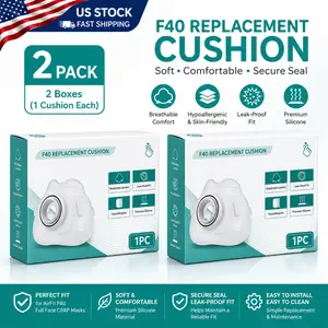 Silicone Cushion for AirFit F40 Full Face Mask(2 Packs), Reliable Seal & Comfortable Fit with Original F40 Frame(L)