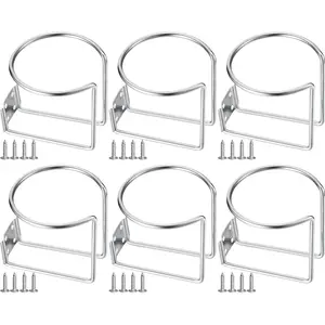 6 Pcs Stainless Steel Boat Ring Cup Drink Holder Wall Mounted Cup Drink Holders for Boat Marine Yacht Truck RV Car Trailer Hardware