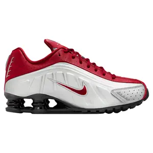 Nike Shox R4 Metallic Silver Black Crimson HQ1988-009 Men's Fashion Shoes New