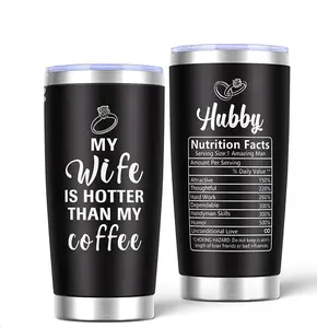 Gifts for Husband – Anniversary or Birthday Gift for Husband, Funny Tumbler for Men, Hubby Coffee Mug from Wife, Perfect Valentine's Day Gift – 20 Oz Stainless Steel Tumbler