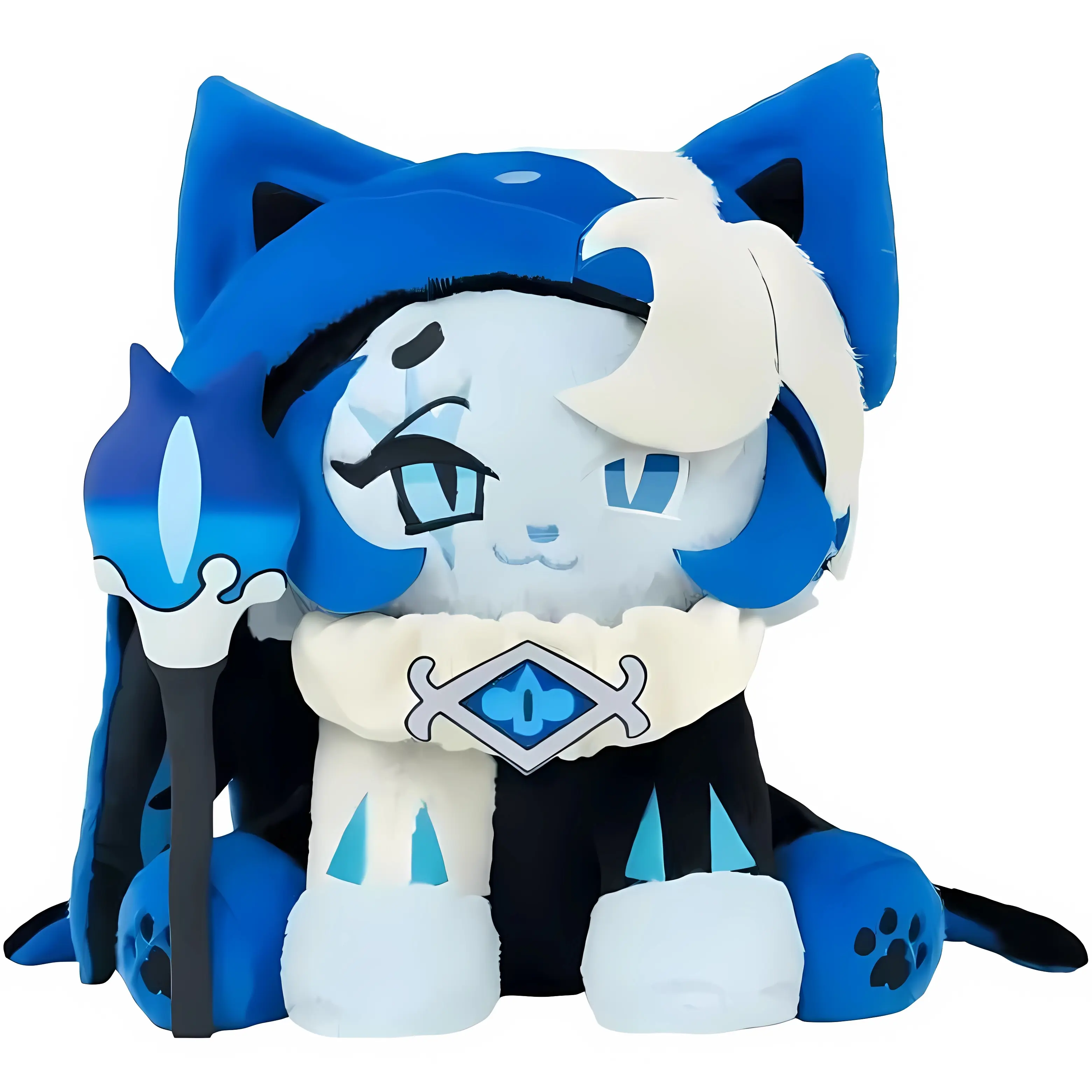 Cookie Run Kingdom Shadow Milk Cookie Stuffed Animal Plush Pillow Doll, 9.8in Cute Stress Relief Stuffed Animal, Soft Huggable Fabric Ornament, Car-Room Decor Merchandise, Stuffed Animals