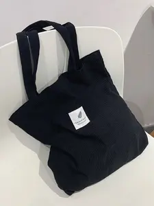 Simple Drawstring Canvas Solid Color Bag, Large Capacity Shoulder Messenger Bag, Casual and Versatile Student Tote Bag, Lazy Style Design, Literary and Versatile, Suitable for Daily Commuting, Student Party, Etc.