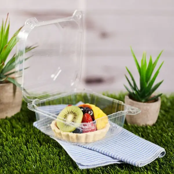 Karat Earth 6''x6'' PLA Hinged Containers - 500 pcs Karat Earth 6''x6'' PLA Hinged Containers - 500 pcs