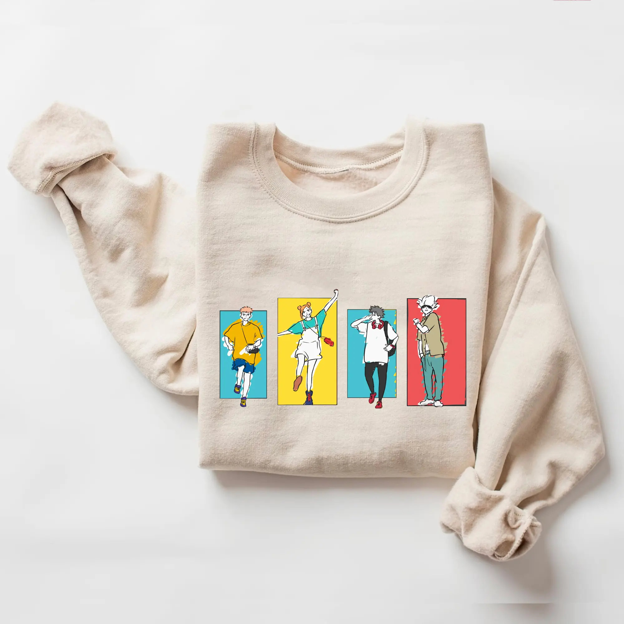 Jujutsu Kaisen Anime T-shirt, Anime Manga Lovers Sweatshirt Hoodie Cotton Menswear Relaxed Fit Sweaters Tee Tops Underwear Polyester