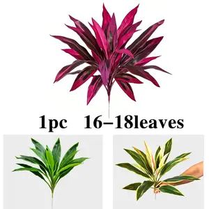 2Pcs Artificial Dracaena Braziliensis Hanging Bouquet, UV Resistant Faux Plant, Realistic Never Fade Fake Greenery for Porch Patio Balcony Yard Outdoor Decor Tree Tropical Palm outdoorfun Flowers Stem Long carnation red prom