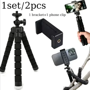 Portable Camera Tripod, Folding Smartphone & Camera Accessories, Compact Vlogging Kit for Content Creation