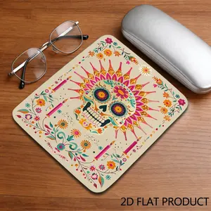 1/3/6/14pcs Sugar Skull Printed Glass Cleaning Cloth, Single - Sided, Multi - Spec Available, Vibrant Festive Design, for Home Decoration & Eyewear Cleaning, High - Quality Microfiber, Ideal for Daily Use & Cultural - Inspired Decor