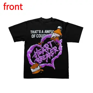 That's A Awful Lot Of Cough Syrup Heart Breaker Print Half Sleeve Tee Women Top For Summer Unisex Y2K Style Graphic T-shirts Graphic Tees Streetwear summer outfits men, men gifts designer shirts oversized tshirt men graphic tees for kids