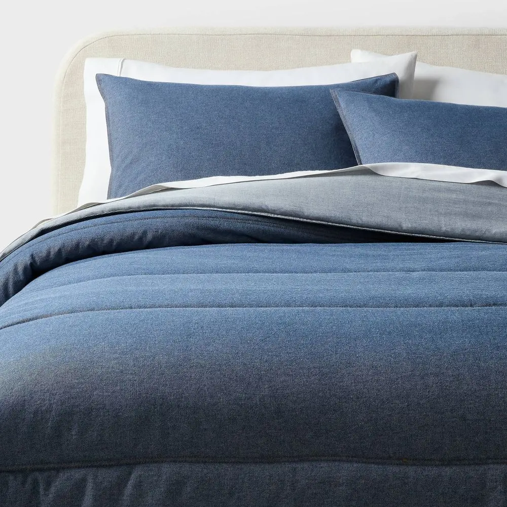 Denim Comforter and Sham Set - Threshold Denim Comforter and Sham Set - Threshold