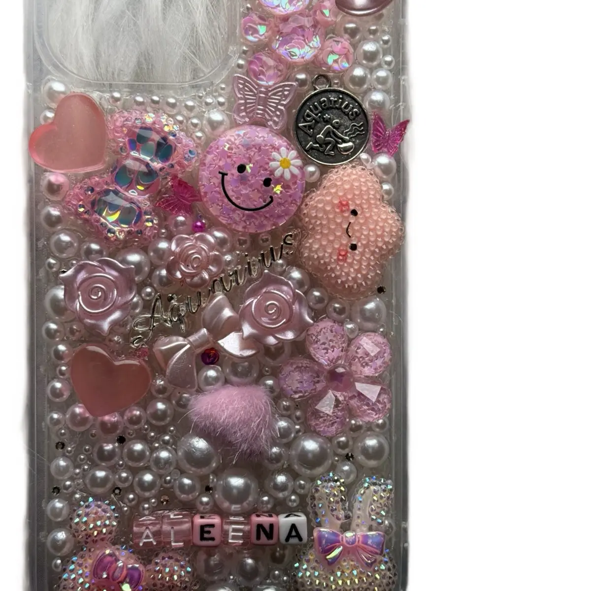 Girly iPhone Junk Case with Name and Zodiac Sign - Customizable Design, Lightweight Protection phone Protector Screen Protector Personalized Cellphone Smartphone Cover Protective Casing Shockproof