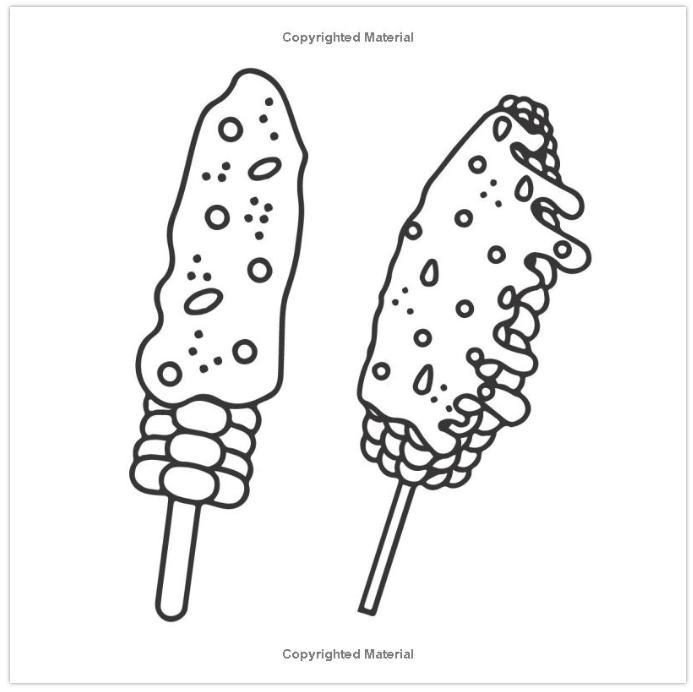 Mexican Treats Coloring Book Bold and Easy: 100 Big and Simple Designs Featuring Traditional Mexican Treats and Foods for Adults, Kids, Teens, Children, and Seniors. for Relaxation and Stress Relief