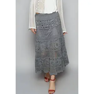 Various stitch pattern crochet roomy fit skirt