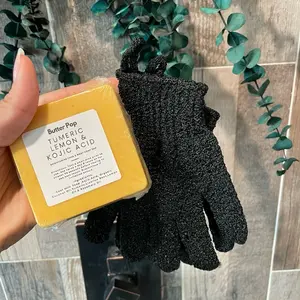 Tumeric Brightening Soap Bar & Exfoliation Glove Glow Kit natural skincare