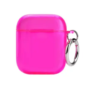 Neon Pink Clear AirPods Case