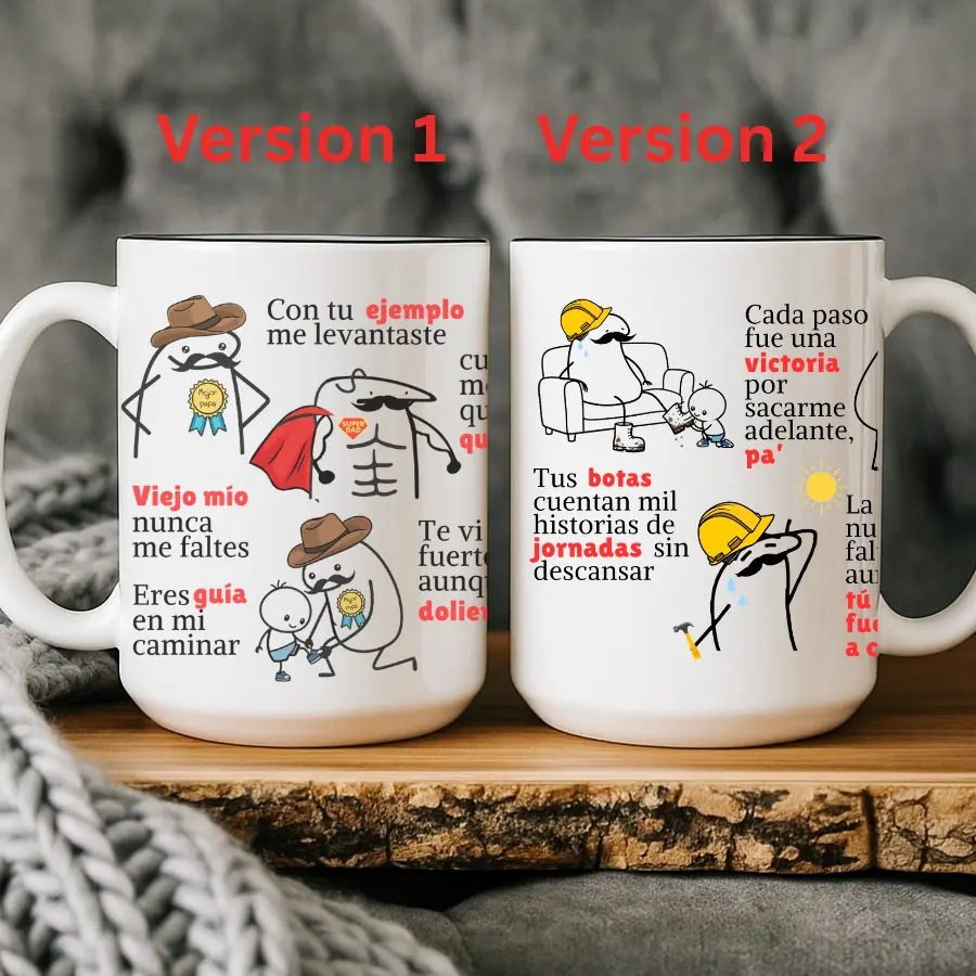 Father’s Day Gift Mug for Dad, Latino Papa, Husband or Grandpa, Spanish Song Inspired Coffee Cup, Papa Te Amo Mug, Personalized Dad Cup, Birthday Gift for Father, Gift for Husband, Mexican Dad Gift, Spanish Dad Mug, Best Papa Gift