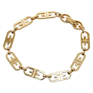 Pre-owned Givenchy 1 Small Leather Goods Logo Bracelet gz