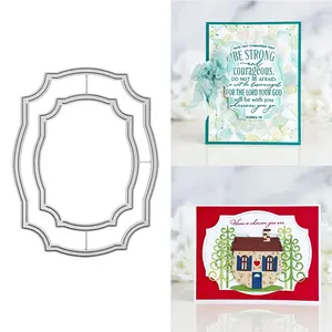 Metal Cutting Mold for Label Background Frame, Ideal for DIY Album Making, Paper Card Embossing Template, Creative Die-Cutting Tool