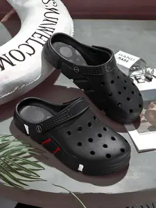 1 Pair Unisex Soft & Elastic Cushioning Slip-On Clogs| Comfort Casual Style | EVA Bouncy Midsole + Slip-On Design + Blister-Free Lining | Home Relax / Package Pickup / Convenience Store Runs, Fatigue-Free Lazy Shoes, Casual Slippers