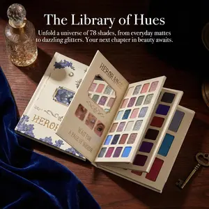 Herorange 72-color interactive flip makeup book set, multi-functional face makeup palette (including blush, eyeshadow, contour, and lipstick), with a makeup mirror. A surprise holiday gift set！