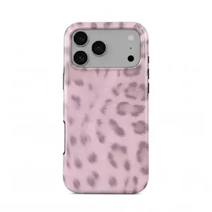 Pink Leopard Print Phone Case, Pink Cheetah Animal Print Phone Cover, Trendy Blush Cheetah Aesthetic Cover for Iphone 17 Promax, 17 Pro, 16 Promax, 16 Pro