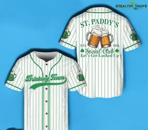 St Patricks Day Baseball Jersey, Drinking Team Shirt, Irish Green Jersey, St Paddy Party shirt
