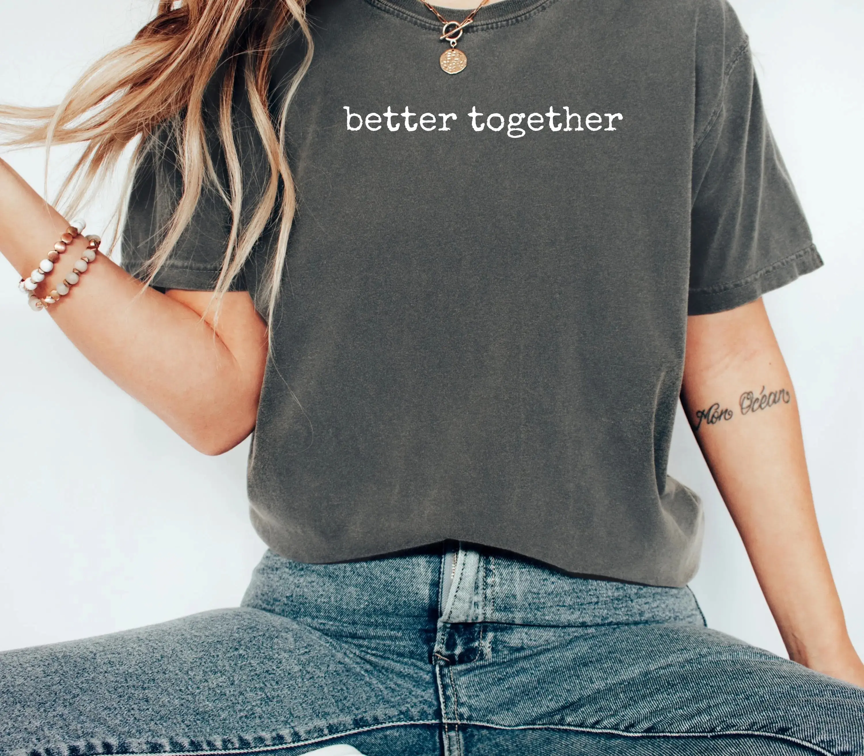 Comfort Colors Better Together T-Shirt, Matching Couples Tee for Women or Men, Relationship Love Shirt, Cute Gift for Partners, Valentine Gift