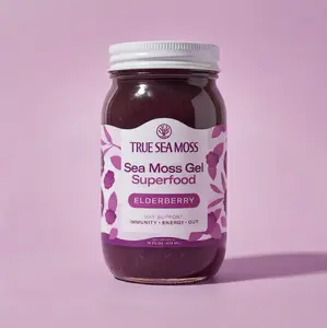 TrueSeaMoss Elderberry Irish Sea Moss Gel – Rich in Minerals & Vitamins – supports Immune, improves digestion, boosts energy, skin & hair health