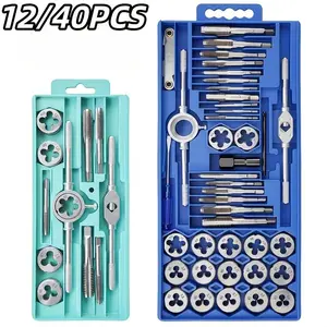 NANWEI 12/40pcs Metric Thread Tapping Tool And Tool Set, M3-M12- Precision Alloy Steel Manual Tapping Tool, Suitable For And Repair Projects, Practical Gift, Local Warehouse