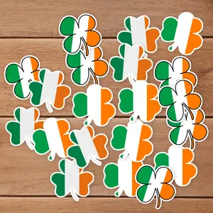 Stickers Pack 20 Pcs Ireland Skateboard Irish Waterproof Bike Bottle Flag Vinyl Luggage Bumper Water Guitar Laptop Car Colorful Aesthetic