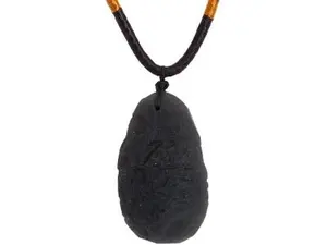 Cintamani Saffordite Meteorite Necklace,Raw Cintamani Saffordite Crystal Tektite,Irregular Shape Meteorite