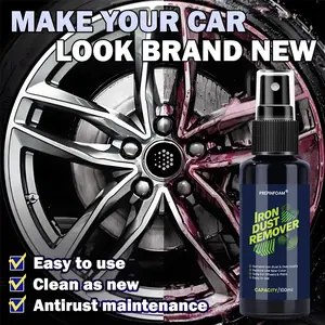 Car Wheel Iron Remover Spray for Rust Removal, Eliminates Metal Dust and Iron Particles, Multi-Use Rim & HUB Iron Powder Remover