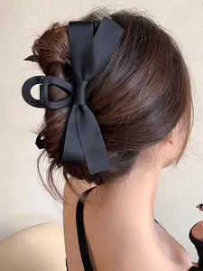 Large Bow Hair Clip Shark Clip, Princess Style Ponytail Holder, Daily Use Hair Claw, Strong Hold Hair Accessory, Flat Claw Clips