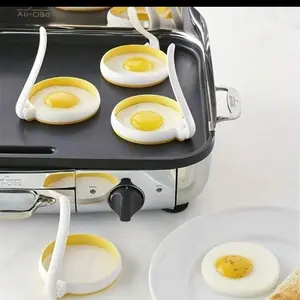 2pcs/Set, Silicone Egg Ring, DIY Fried Egg Mold, Creative Kawaii Egg Mold, Kitchen Outdoor Cooking Accessories holders
