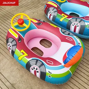 Racing Car Shape Water Float Tube, with Steering Handle, Racing Theme, PVC Material, 1pc, Perfect for Fun on the Water, Inflatable Pool Floats
