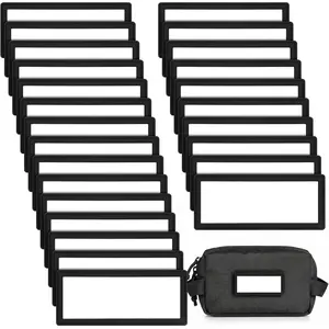 30 Pack Tactical PVC Writable ID Patches Name Number Tag with Hook and Loop Patches Ammo Size Pistol Model Tool Classification for Tactical Backpacks Hats Bags Vests Jackets