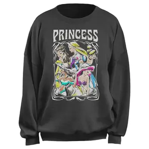 Junior's Disney Princess Sketch Group Poster Sweatshirt