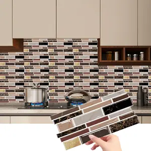 AOZEY Marble Pattern Wall Sticker Self Adhesive Peel & Stick Decal Waterproof Oil-proof for Kitchen Bathroom Home Office Dormitory 9.84'' X 4.72'' 26 Pcs Set