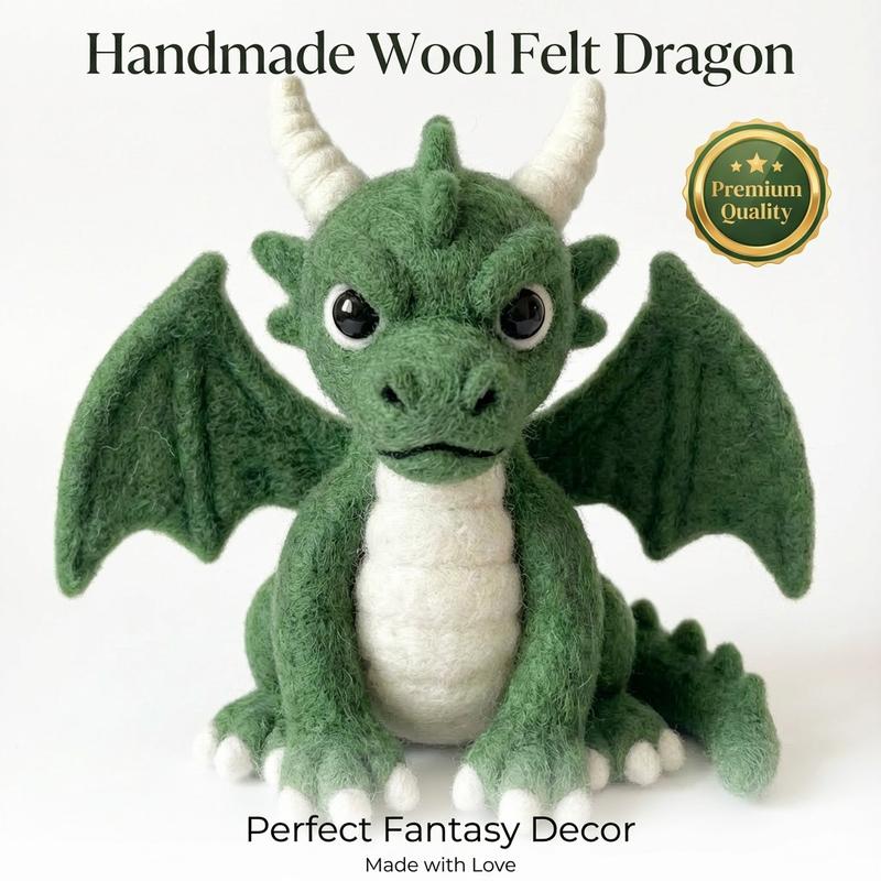 1Set Animal Needle Felting Kit, Felting kits for Beginners adult with Step-by-Step Tutorials, Dinosaur DIY Felting Kit, Cute Funny Home Decorative Ornaments, Birthday Valentine's Day and Christmas Novelty Gifts, Cute Animal Design