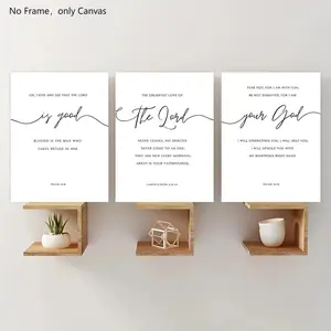 Simple Letter Pattern Unframed Painting, 3 Counts/set Canvas Design Wall Art, Wall Decor for Home Living Room Bedroom Study Room