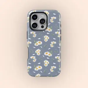 Daisy Aesthetic Premium Film 2 in 1 Phone Case - Durable, Shock Absorbing and Stylish Protection,phone Case Suitable for Iphone 11/12/13/14/15/16/17 Pro Promax Plus Air and Samsung S22/S23/S24/S25 Plus Ultra Fe, Perfect Birthday Gift for Friends.