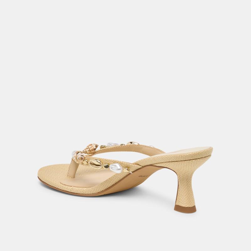 Dolce Vita DAKSIE HEELS LT NATURAL RAFFIA