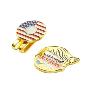 Funny Golf Ball Marker, 1 Set Make Golf Great Again Magnetic Hat Clip, Unique Magnetic Hat Clip for Golfers, Cool Golf Accessories for Men Women Golf Lovers