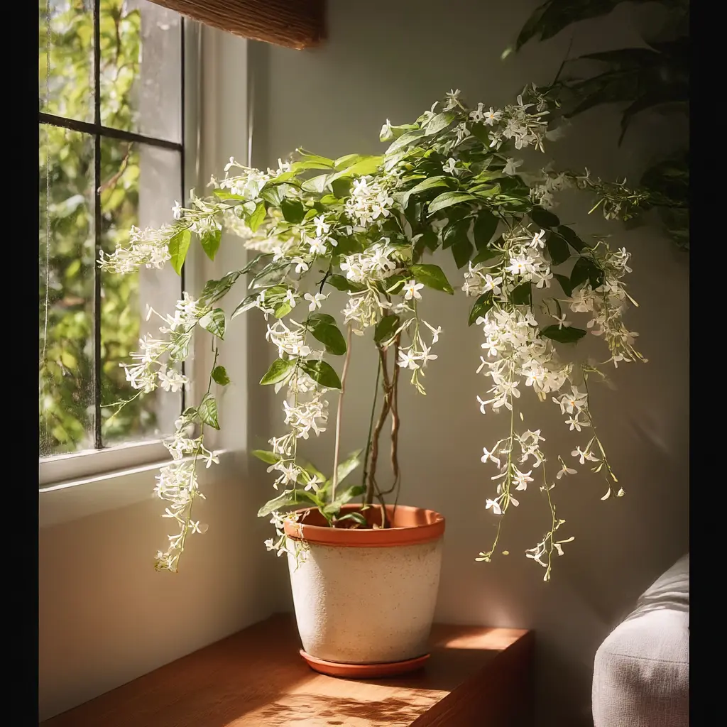 Trailing Jasmine Seeds – High Germination Bridal Veil, Fragrant Cascading Blooms, Easy to Grow Indoor & Balcony Nodding Jasmine, Long-Lasting Aroma, Rare Home Garden Plant(300pcs)