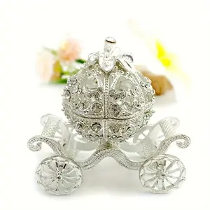 Pumpkin Carriage Design Jewelry Box, Wooden Jewelry Organizer & Trinket Holder, Perfect Christmas & New Year Gift for Men & Women