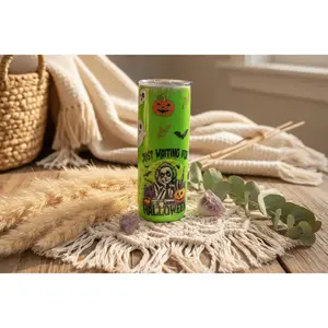 Beetlejuice Tumbler: Lime Green Spooky Sparkle Stainless Steel Cup Drinkware Flasks Halloween Aesthetic Water Bottles Mug