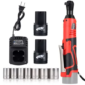 Hormy 16.8V Lithium Ratchet Wrench 2.0Ah Dual Battery Set 3/8 "Stage Rack power Tool Positive And Negative Adjustment Function angle wrench
