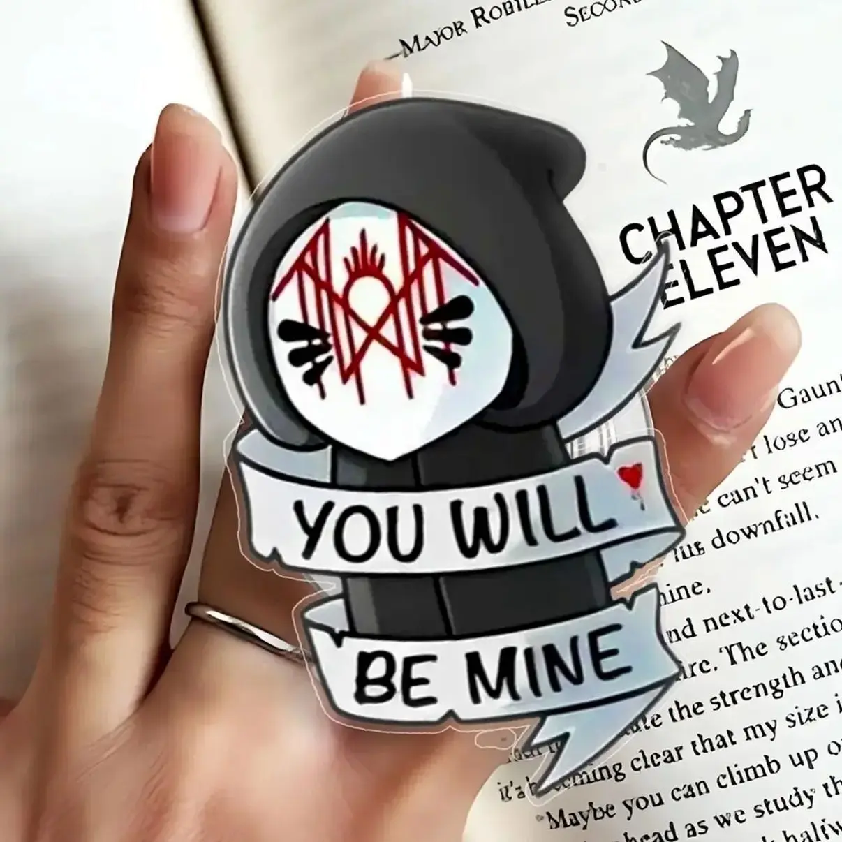 Sleep Token "You Will Be Mine" Chibi Vessel Phone Grip– Holographic Die Cut Vinyl | Band Merch Gift for Worshippers & BookTok Fans