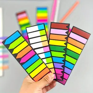 200 Sheets Posted It Transparent Sticky Notes Tab Self-Adhesive Kawaii Clear Bookmarkers Annotation Books Page Marker Stationery