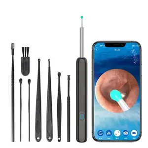 Electric Ear Wax Removal Tool Camera, Ear Wax Remover, 1 Set Ear Cleaner with Light & Camera & Accessories, Earwax Removal Kit Compatible with Cell Phones & Tablets, Body Hygiene Products