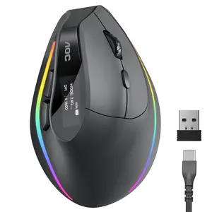 Ergonomic Vertical Mouse – Tri-Mode Wireless, 4800 DPI Precision Tracking, Programmable Buttons, Silent Clicks for Ultimate Comfort